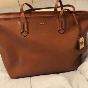 Brown leather Ralph Lauren  handbag 👜